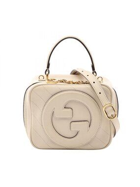 Gucci Handbag Blanc Di Top Handle Bag 2-Way Ivory Leather Di Small